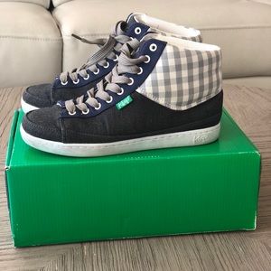 Keep Denim Grey Gingham Sneakers